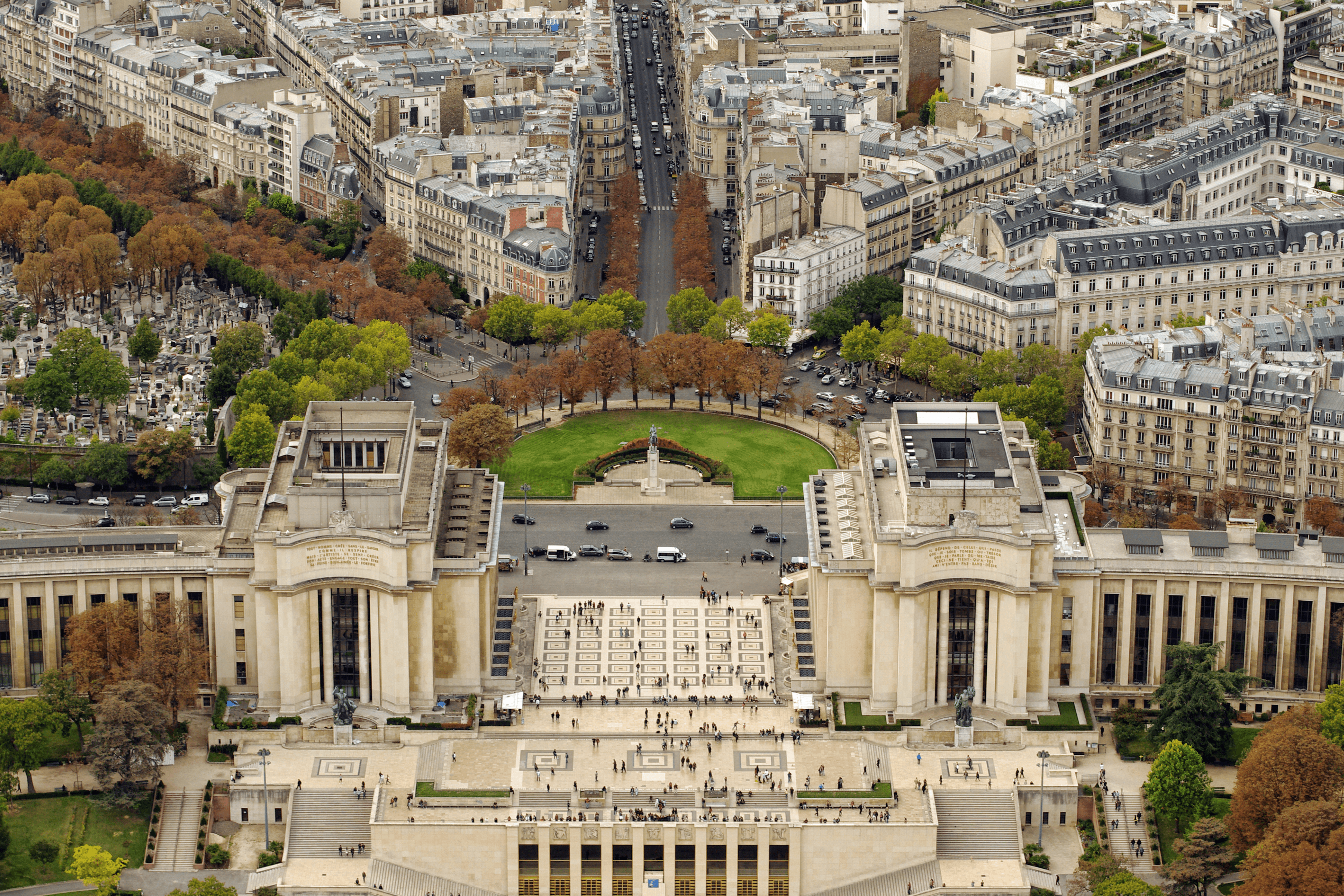 Trocadero square from above